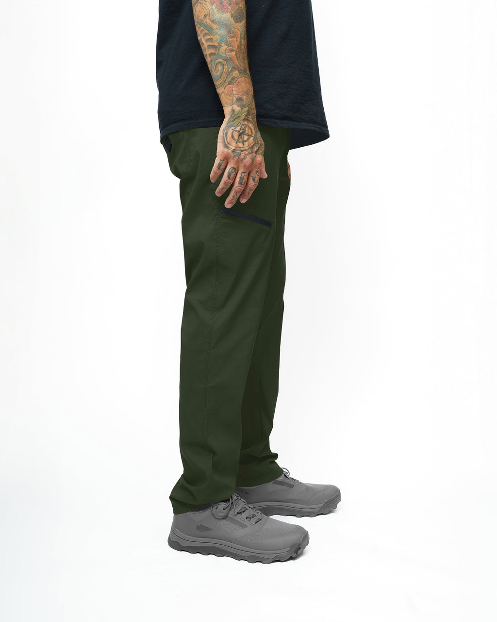 Off The Grid Surplus Lancer Taper Fit Pant - Dk Army — back view