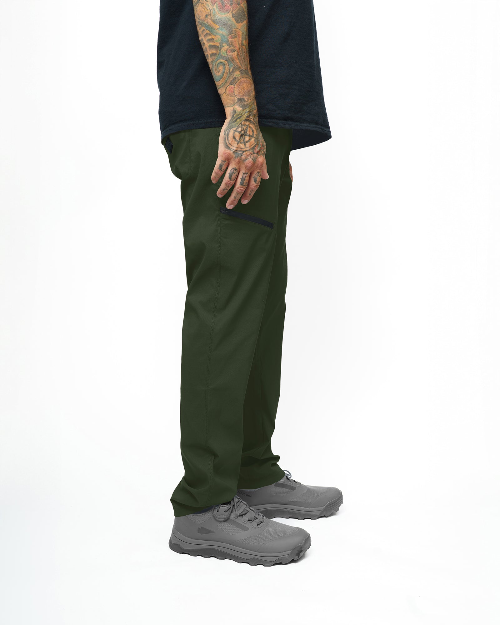 Off The Grid Surplus Lancer Taper Fit Pant - Dk Army — back view