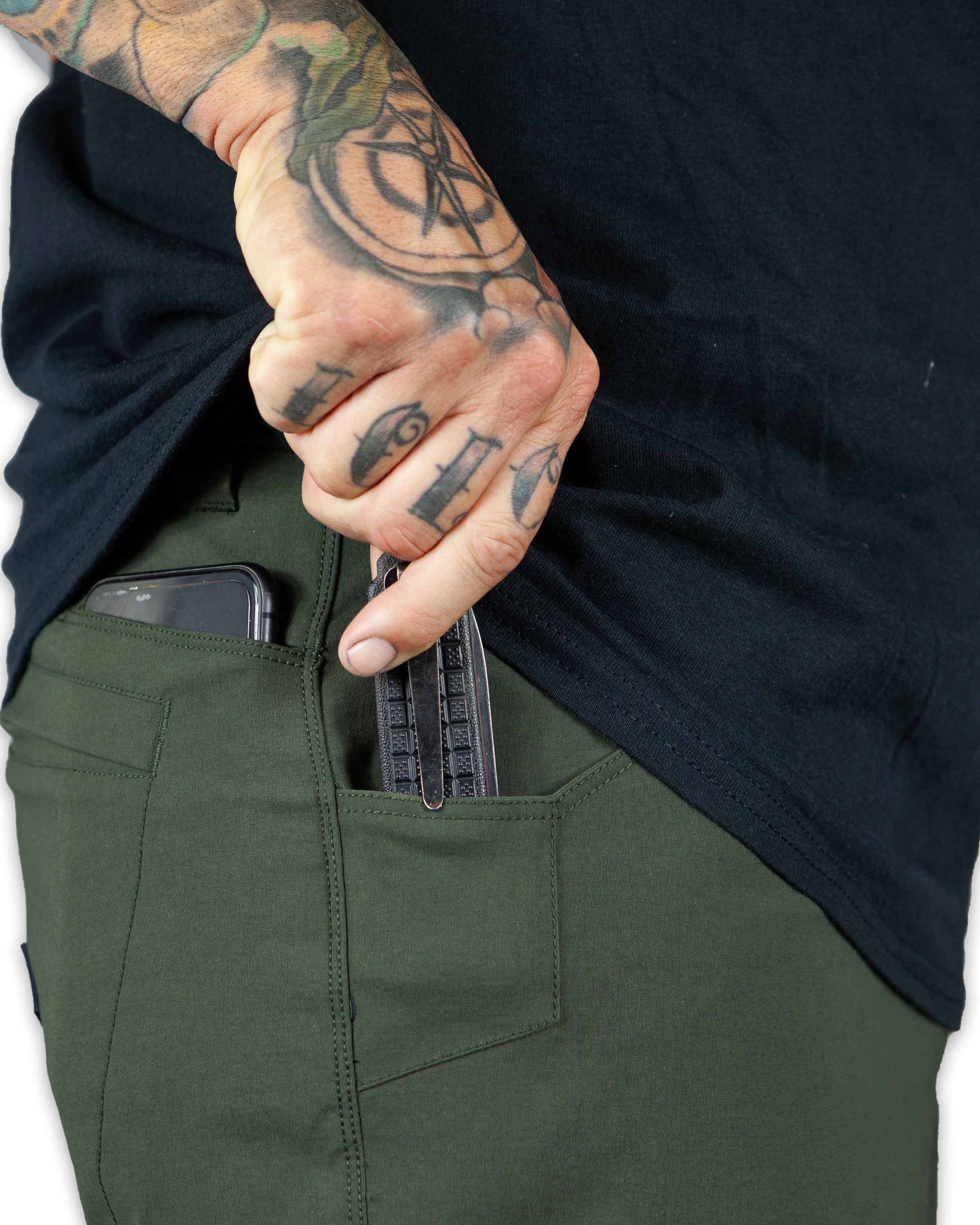 Off The Grid Surplus Lancer Standard Fit Pant - Dk Army — color detail