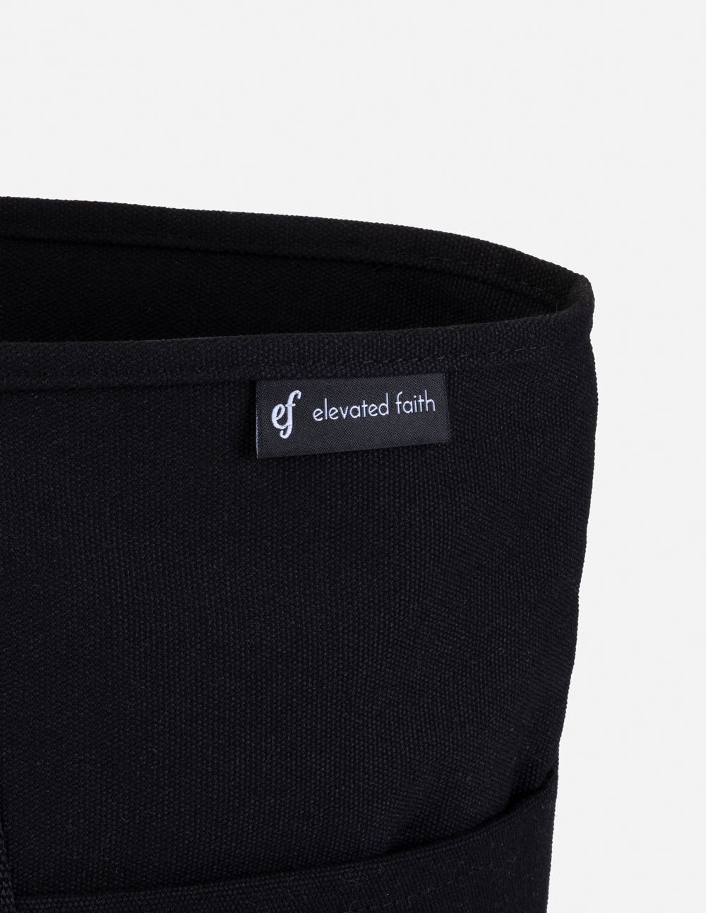 Elevated Faith The Large Everyday Black Tote — color detail
