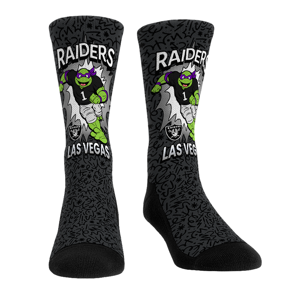 Rock 'Em Socks Las Vegas Raiders - Teenage Mutant Ninja Turtles - Game Time Turtle — main product shot
