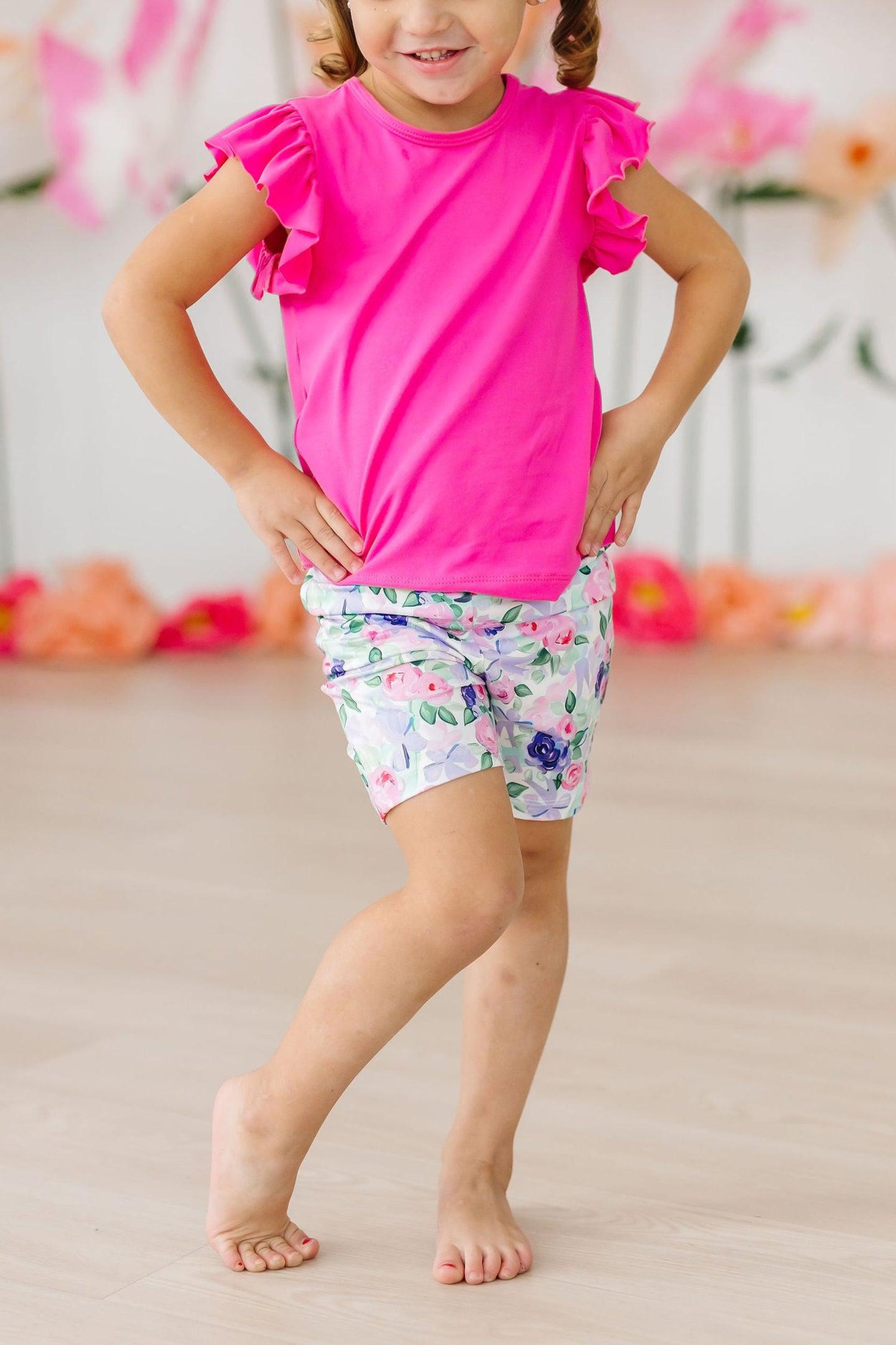 Mila & Rose ® Lavender Love Twirl Shorts — lifestyle context