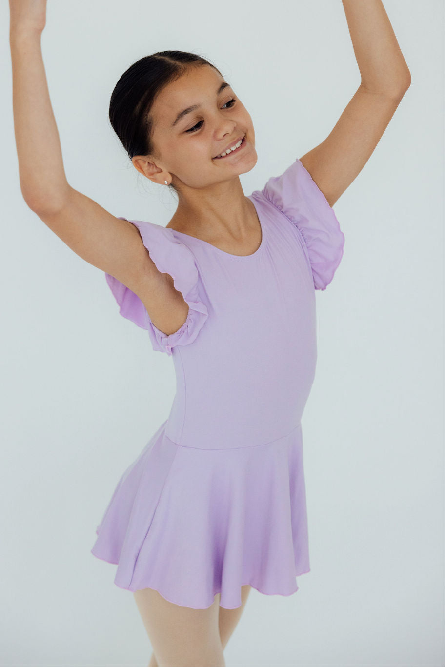 Mila & Rose ® Lavender S/S Twirl Leotard — alternative angle