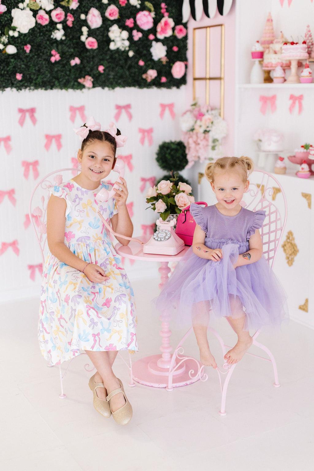 Mila & Rose ® Lavender Shimmer Tutu Dress — back view
