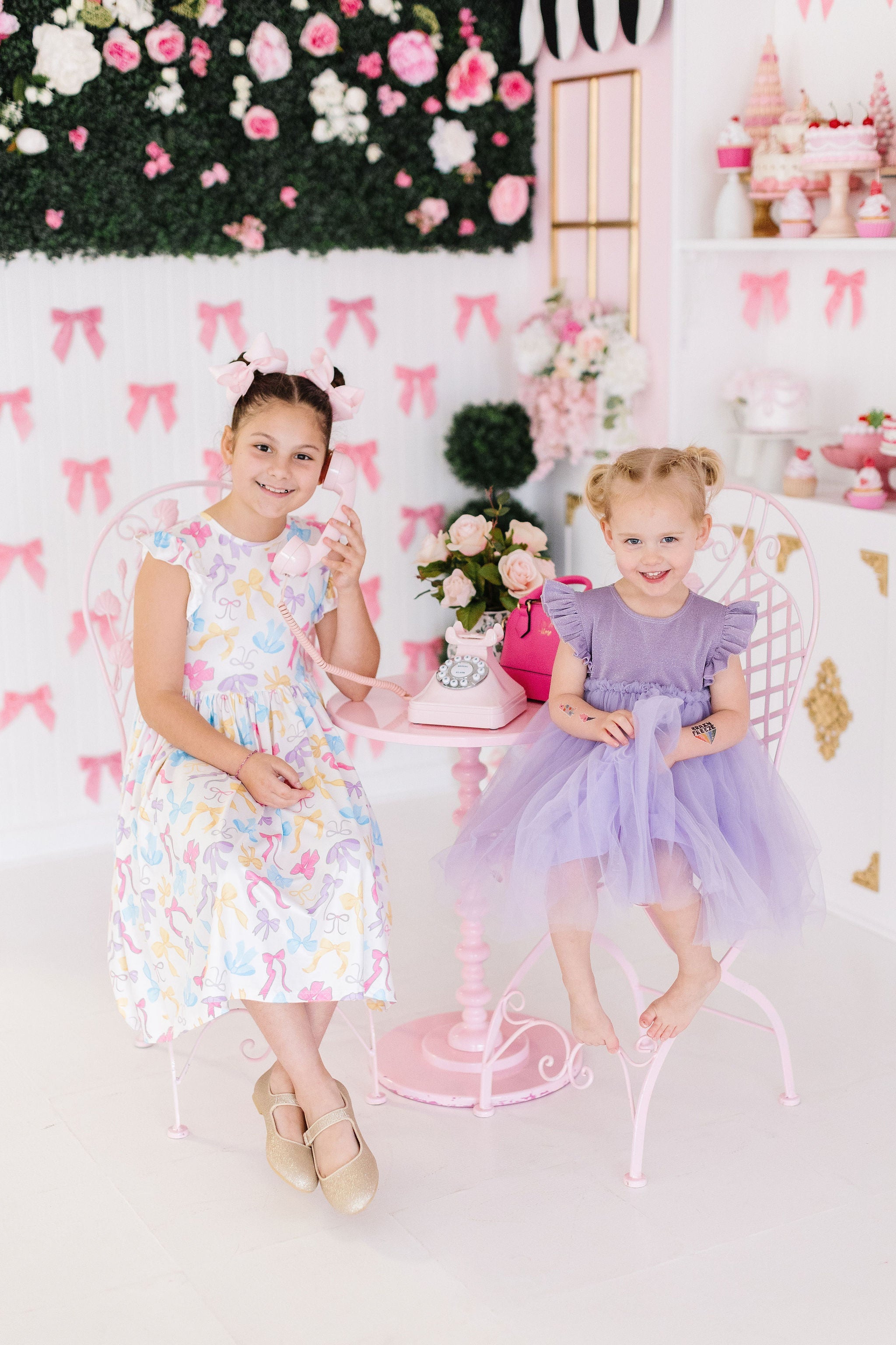 Mila & Rose ® Lavender Shimmer Tutu Dress — back view