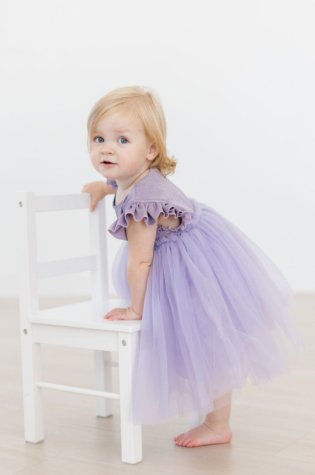 Mila & Rose ® Lavender Shimmer Tutu Dress — in-use photo