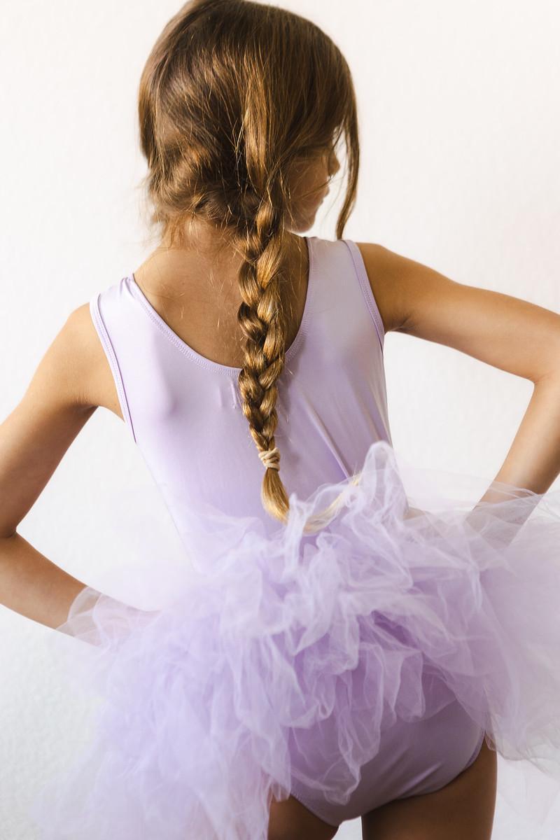 Mila & Rose ® Lavender Tank Tutu Leotard — back view