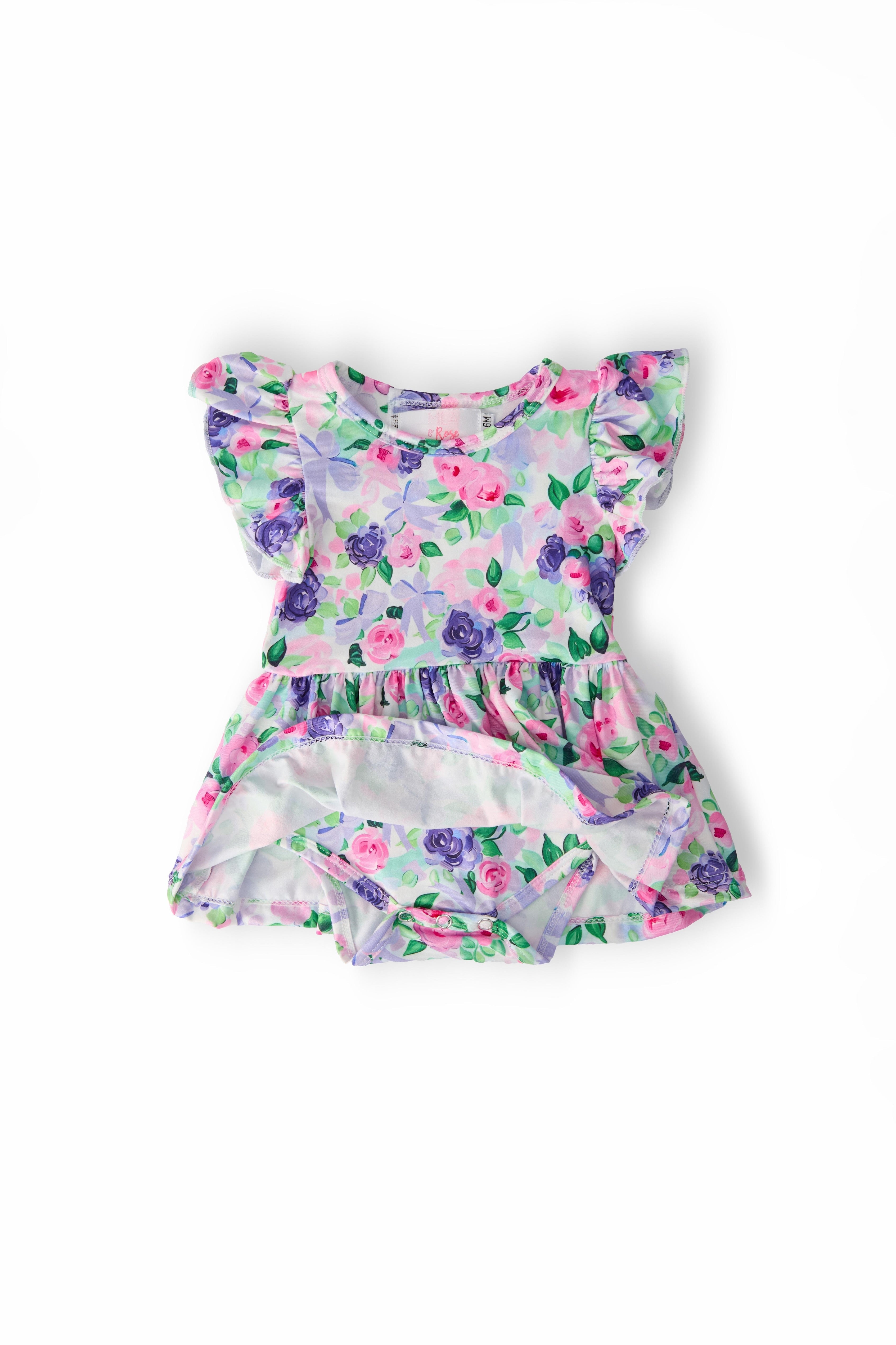 Lavender Love S/S Flutter Twirl Bodysuit