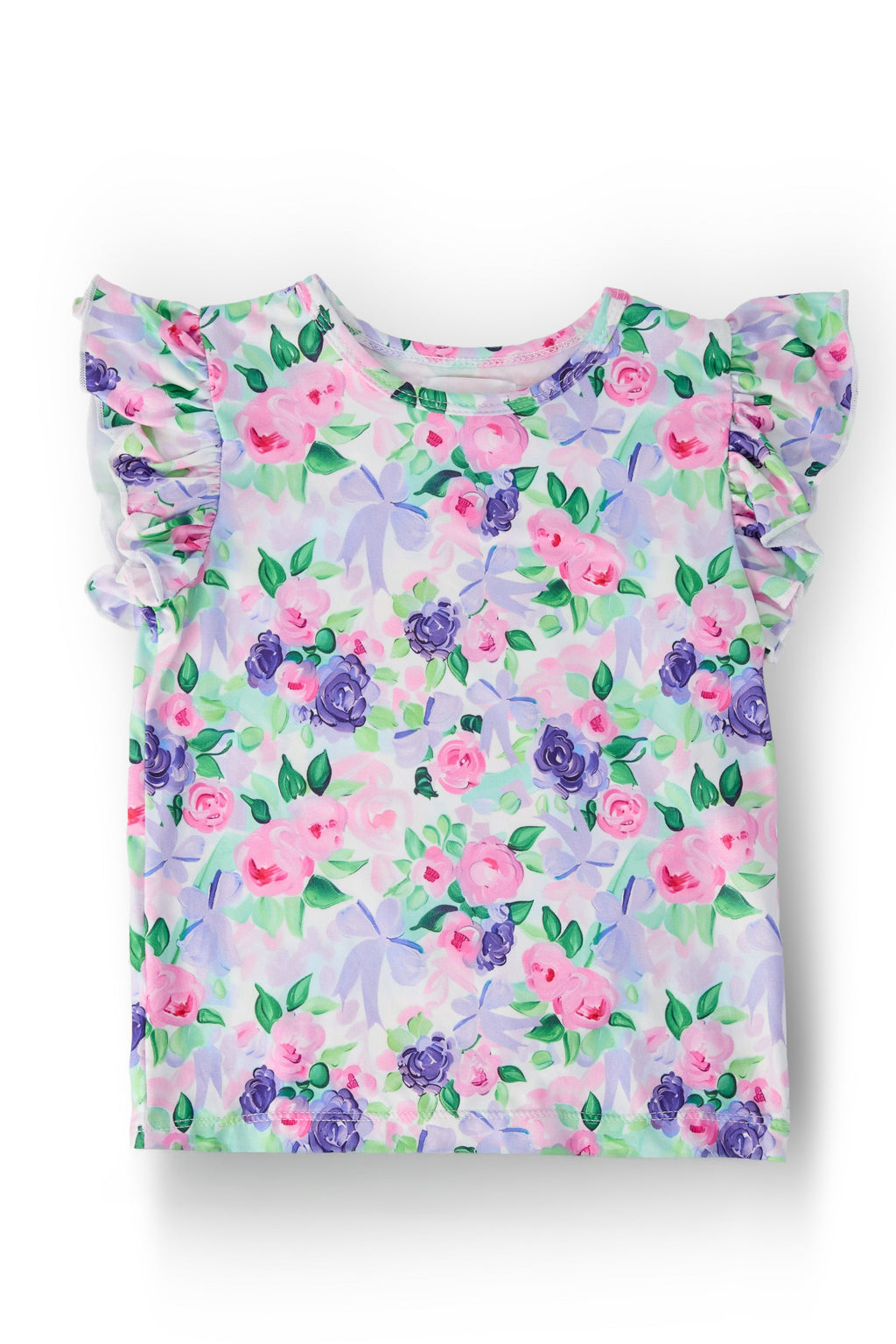 Mila & Rose ® Lavender Love S/S Ruffle Tee — main product shot