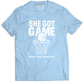 Bigger Than Basketball She Got Game - T-Shirt - Light Blue — main product shot