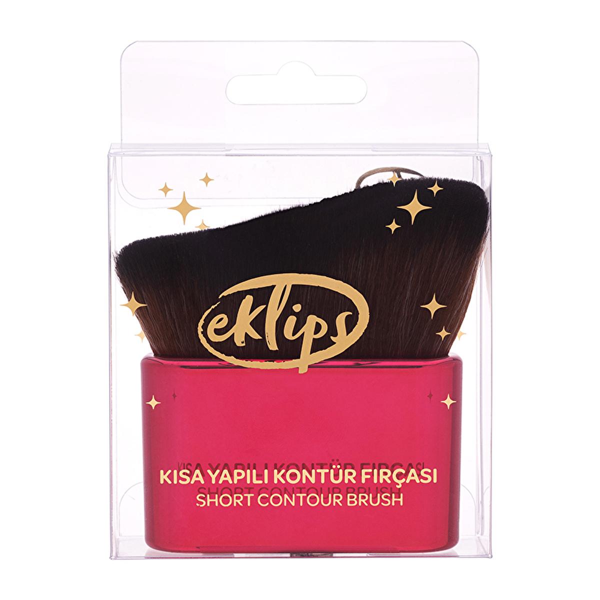 Eklips Contour Brush: Short Angled Makeup Brush for Flawless Face Sculpting - Achieve Natural, Smooth Definition Effortlessly