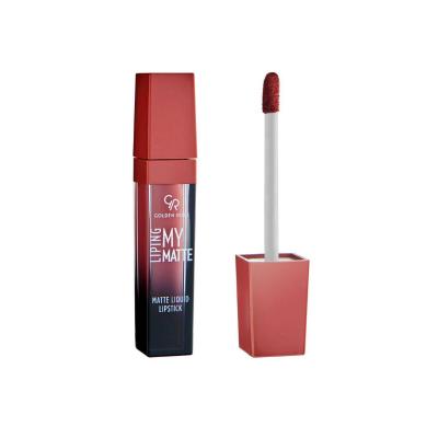 Golden Rose Matte Lipstick - Long Lasting Liquid Lip Color for Vibrant Look