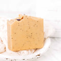 Pretty farm girl Lemon + Honey + Poppy Seed Handmade Tallow and Goat Milk Soap Bar — main product shot