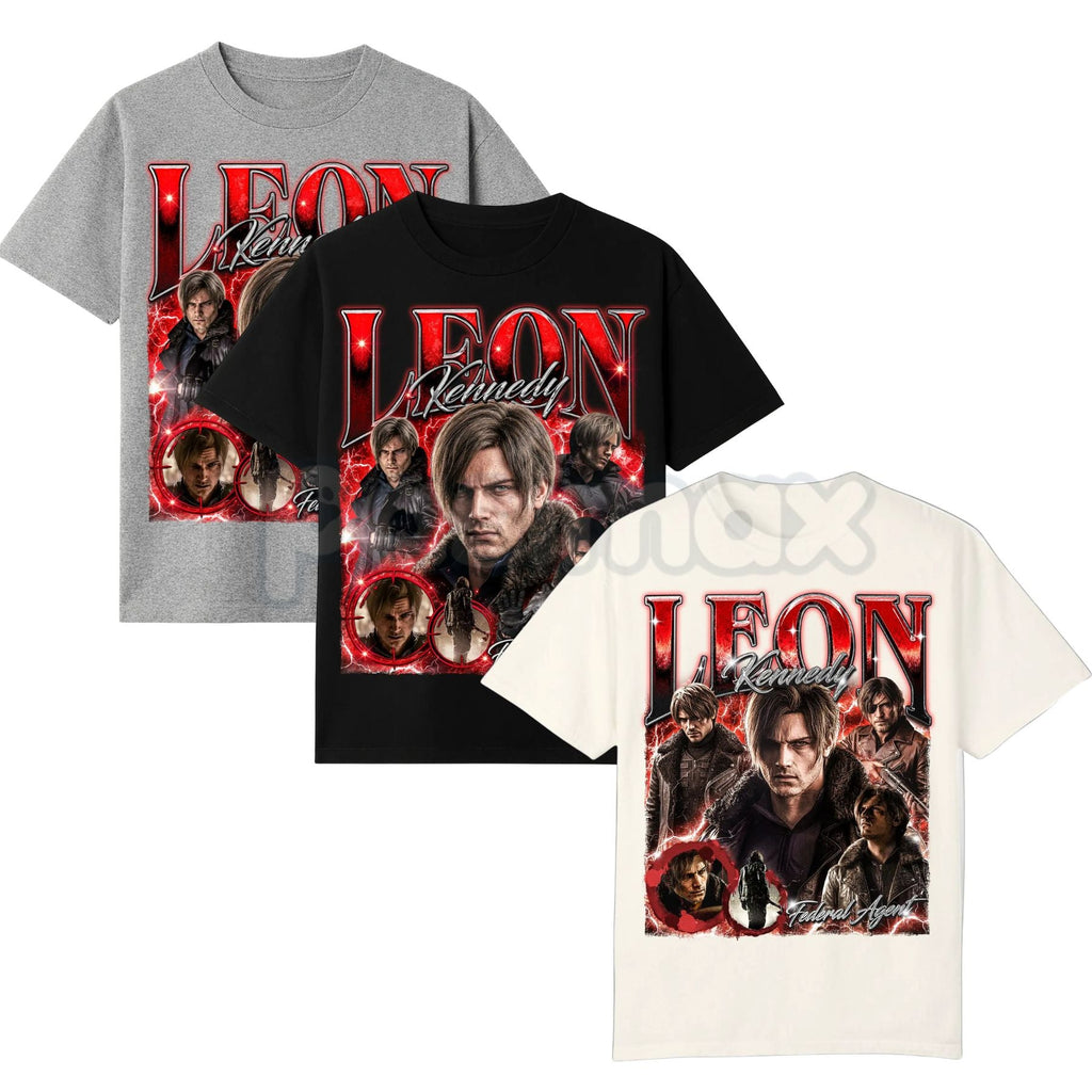 Pasimax Leon S. Kennedy "Requiem" Bootleg T-Shirt - 2026 Resident Evil Character Graphic Tee, Premium 100% Cotton Survival Ho