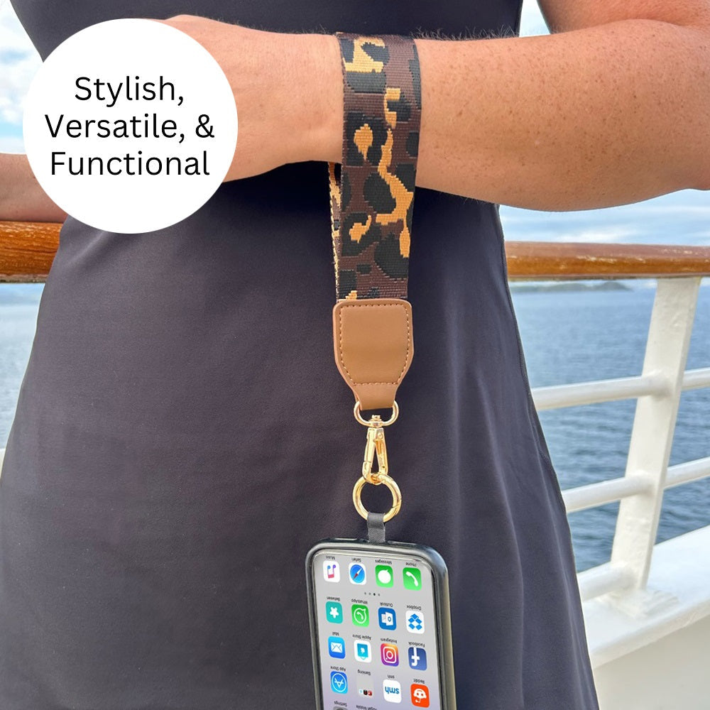 SaveTheGirls Clip & Go Strap with Pouch - Leopard Collection — lifestyle context