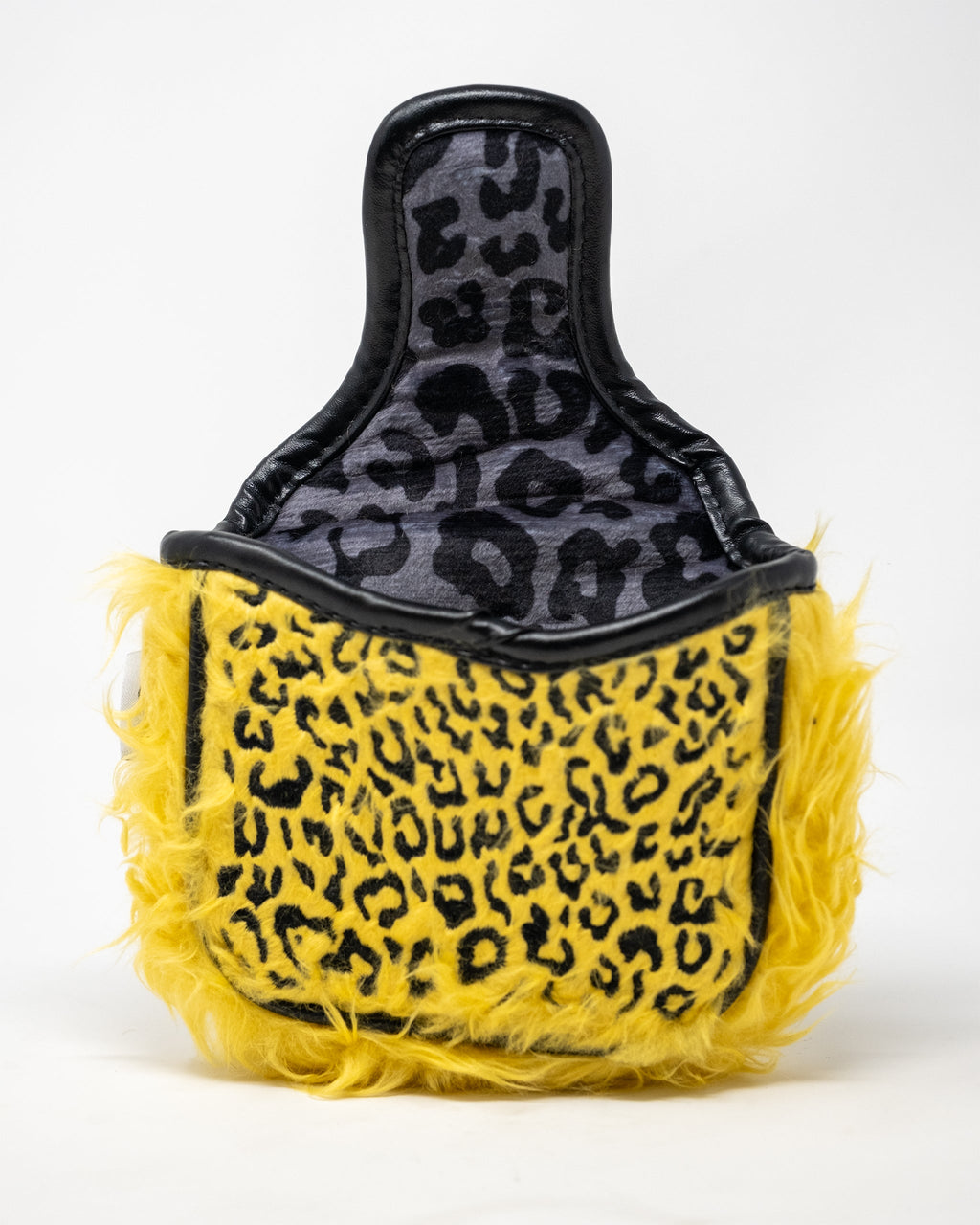Pins and Aces Leopard - Mallet Putter Cover — fabric or material detail