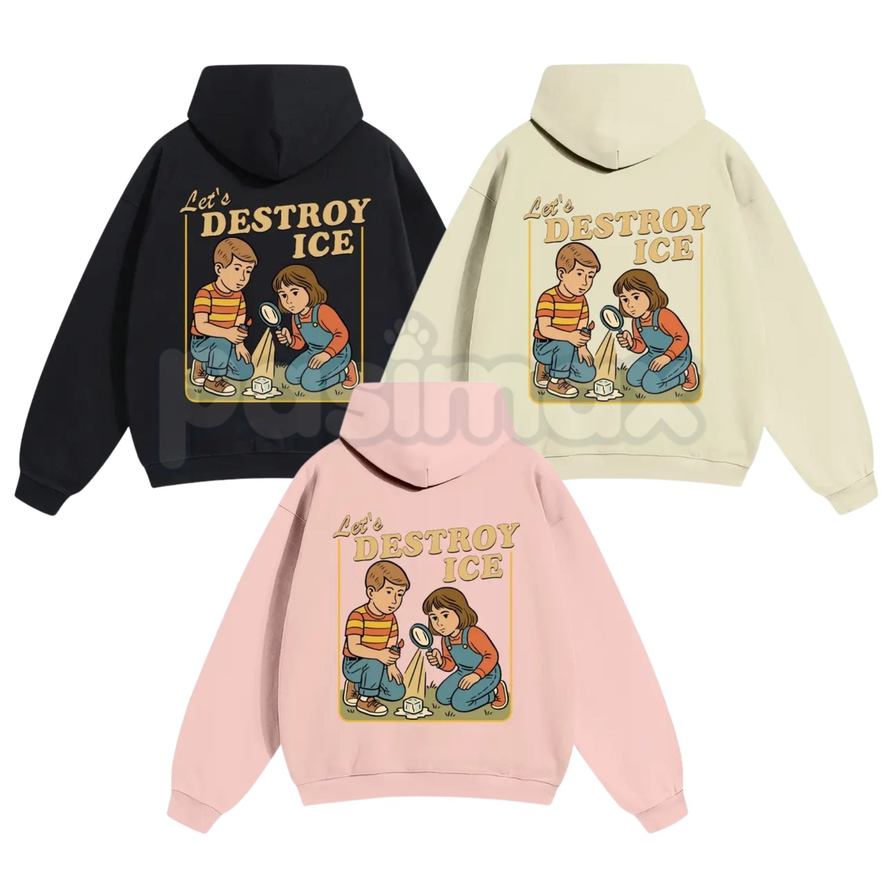 Pasimax Let’s Destroy ICE Hoodie — main product shot