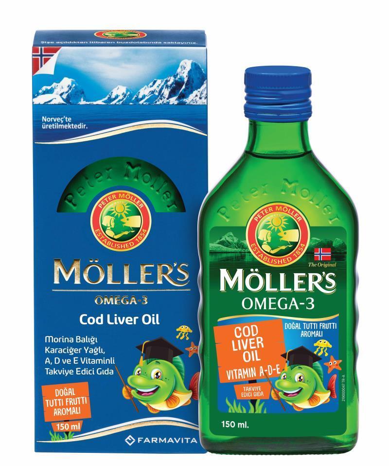 Möllers Omega 3 Tutti Frutti Flavored Fish Oil Supplement 150ml - Liquid Omega-3 for Kids and Adults
