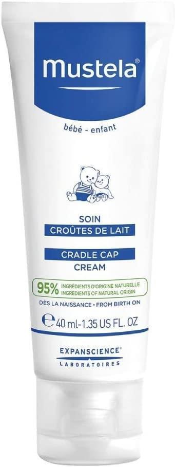 Mustela Cradle Cap Cream 40ml - Natural, Vegan, Dermatologically Tested Baby Hair Care Solution