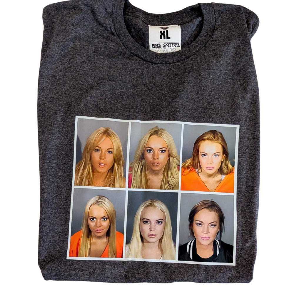 Hustle City Clothing LiLo Mugshot T-shirt — detail close-up