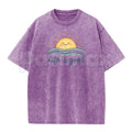 Life is Good Vintage Washed T-Shirt – Retro Crew Neck Graphic Tee, Positive Vibes Lightweight Cotton Top, Sincere Inspirational Streetwear