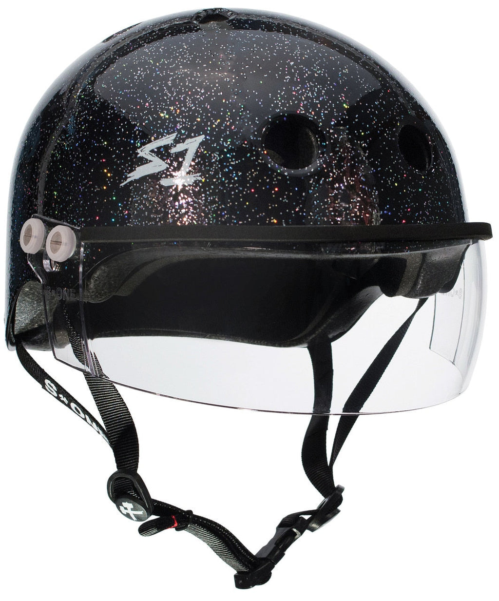 S1 Lifer Visor Gen 2 Helmet - Black Gloss Glitter by Skates USA