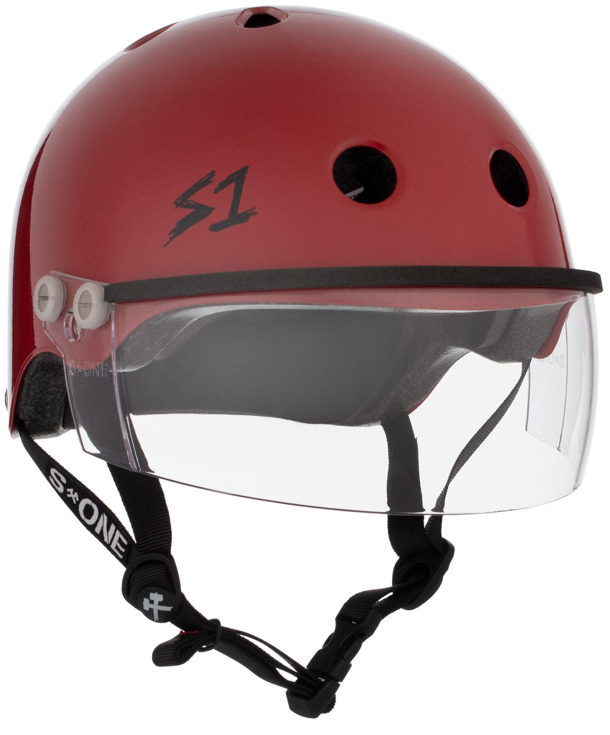 S1 Lifer Visor Gen 2 Helmet - Blood Red Matte by Skates USA