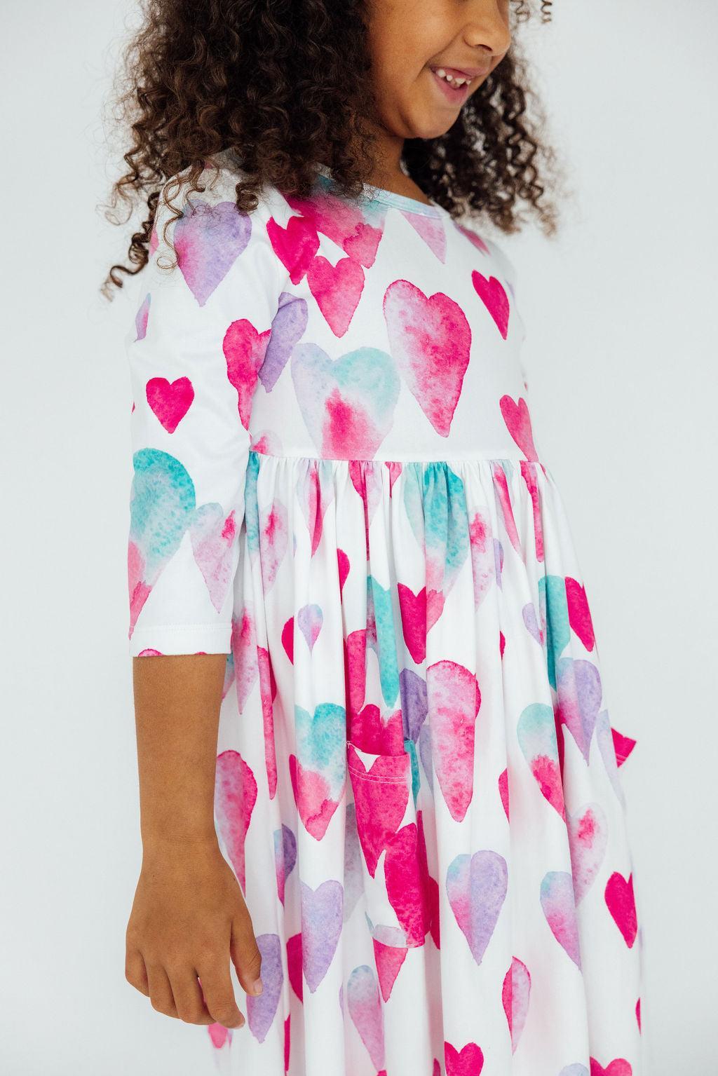 Mila & Rose ® Light Hearted 3/4 Sleeve Pocket Twirl Dress — fabric or material detail