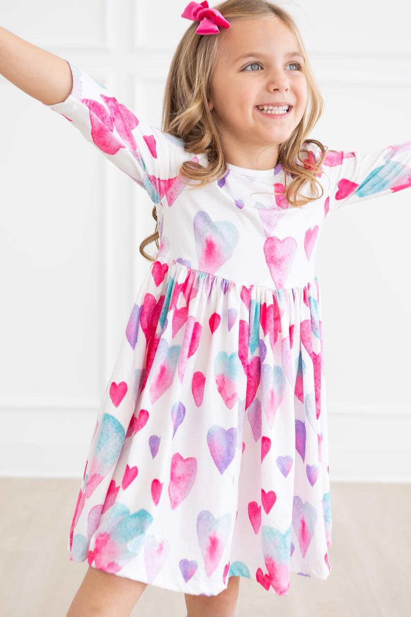 Mila & Rose ® Light Hearted 3/4 Sleeve Pocket Twirl Dress — main product shot