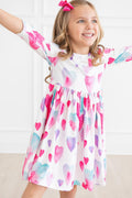 Mila & Rose ® Light Hearted 3/4 Sleeve Pocket Twirl Dress — main product shot
