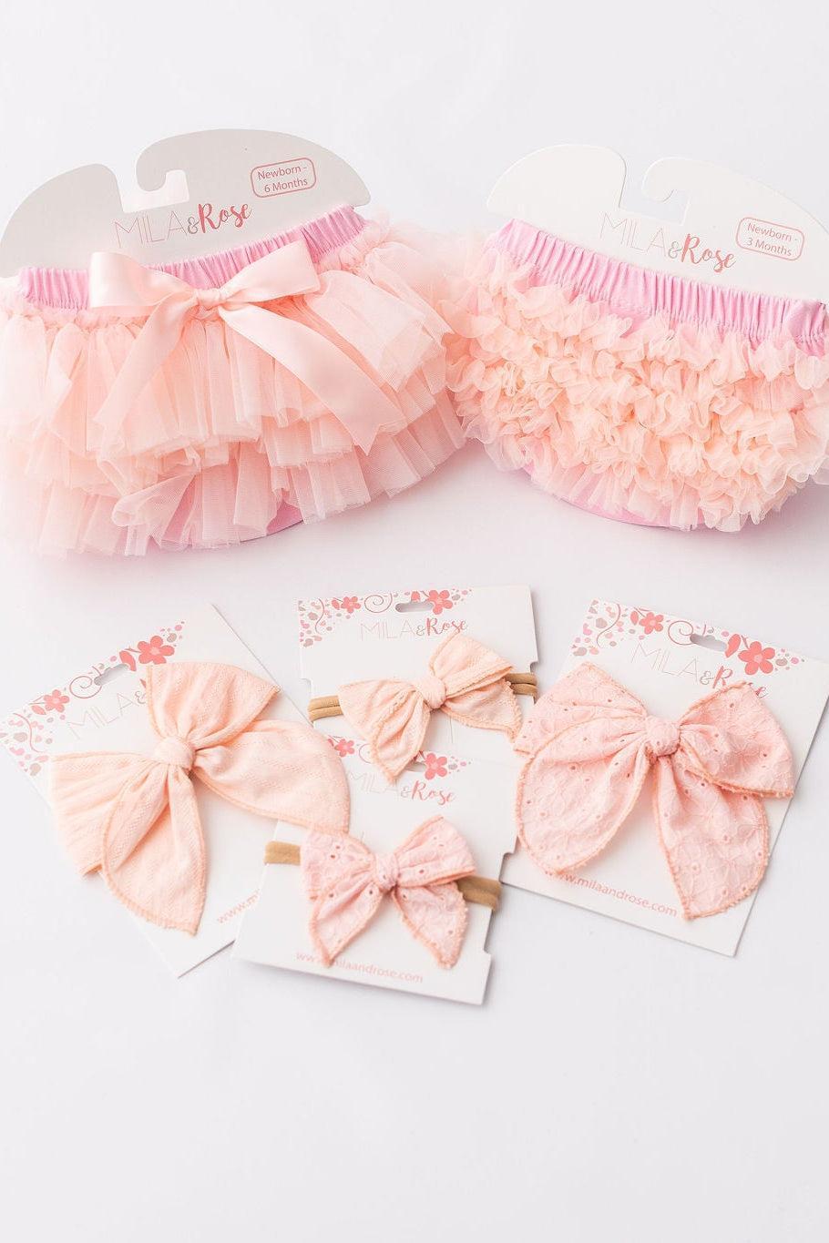 Mila & Rose ® Light Pink Ruffle Tutu Bloomer — detail close-up