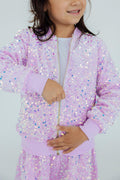 Mila & Rose ® Lilac Velvet Sequin Jacket — main product shot