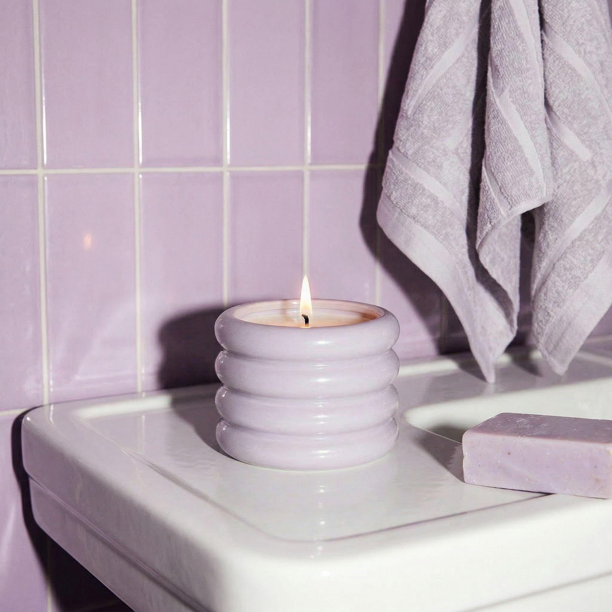 Italic Ceramic Candle & Wick Trimmer Set — minimalist design context