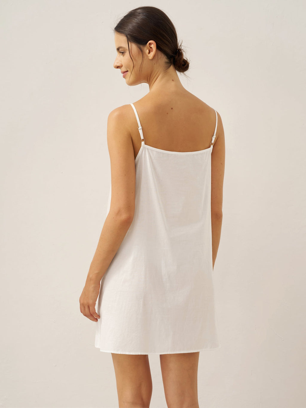 LINTICO Linen V-Neck Cover-Up and Slip Dress Set CASS — fabric or material detail