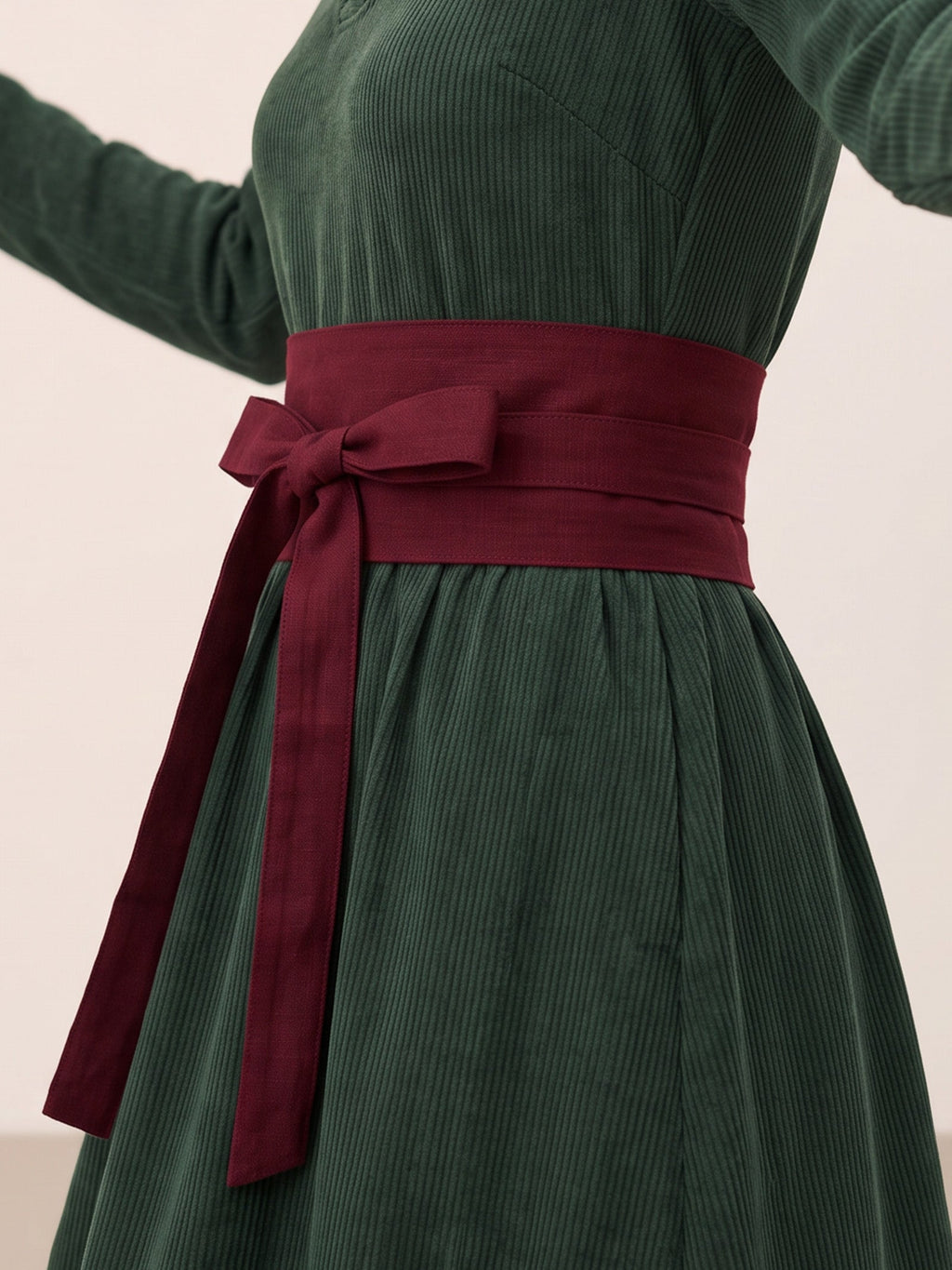 Linen Wide Tie-Front Waist Belt ZAFIRA