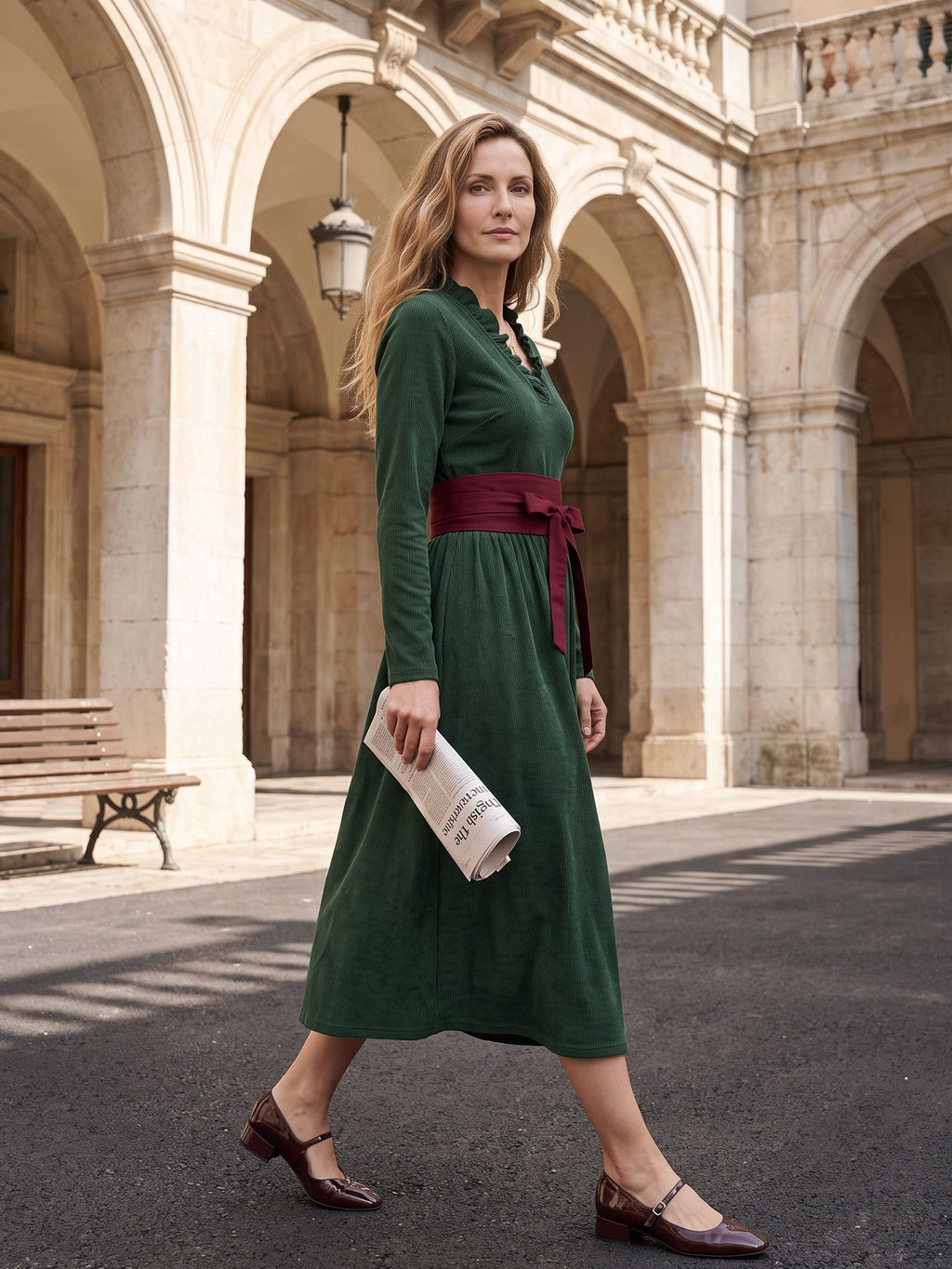 Linen Wide Tie-Front Waist Belt ZAFIRA