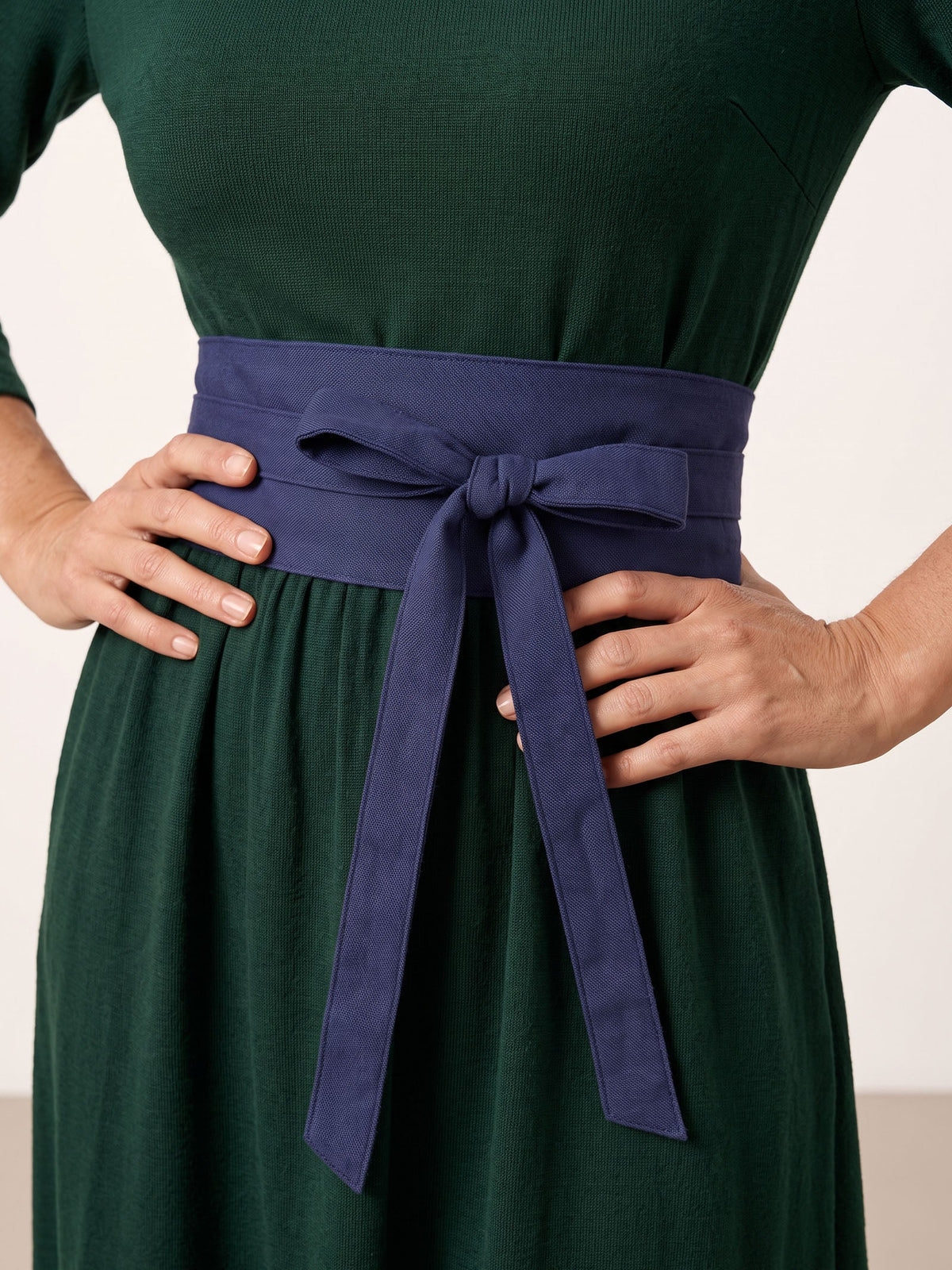 Linen Wide Tie-Front Waist Belt ZAFIRA