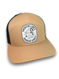 Luckless Outfitters Lines and Dimes 7 Panel Snapback Hat — detail close-up