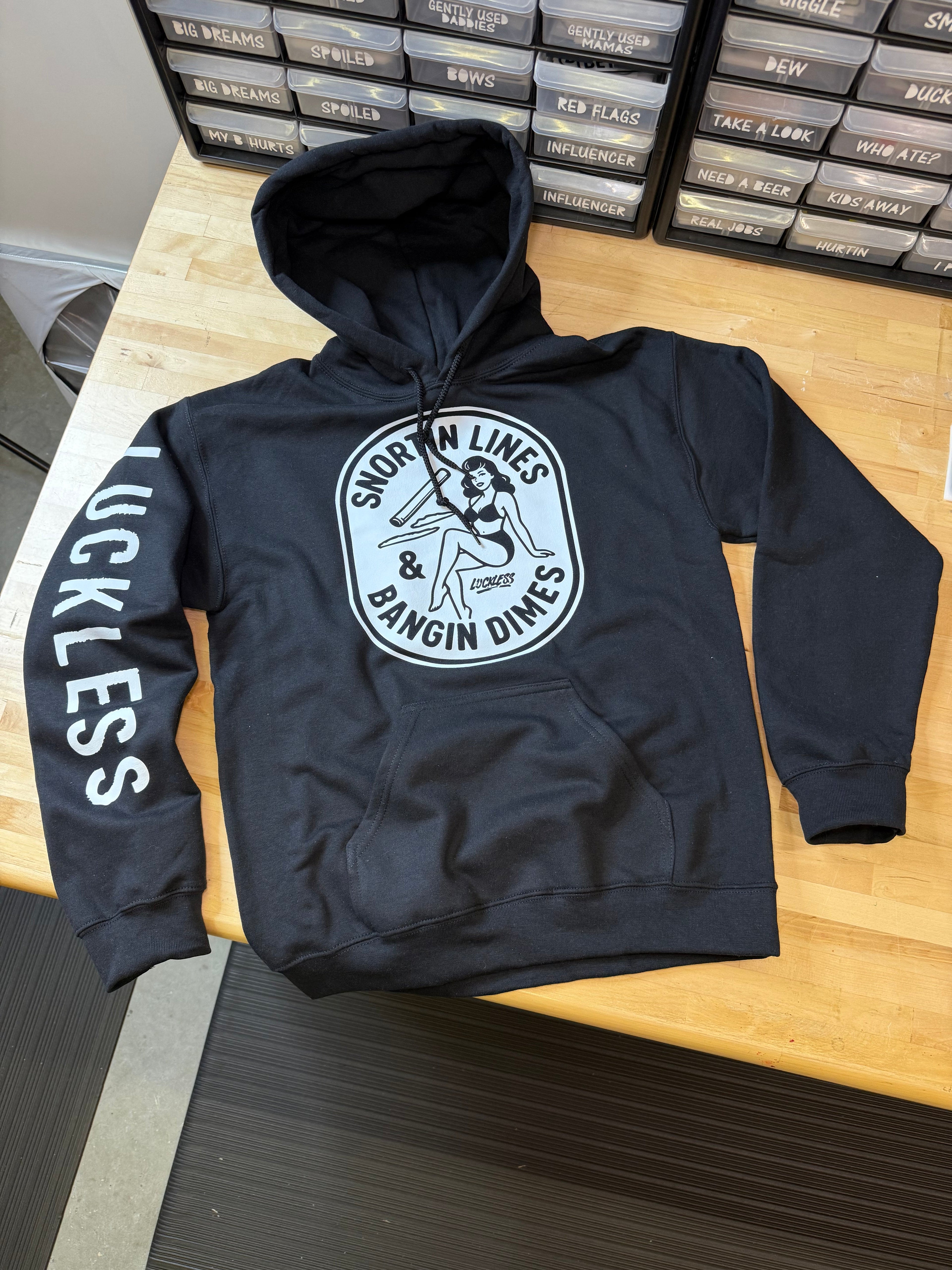 Luckless Outfitters Lines and Dimes Hoodie — side view