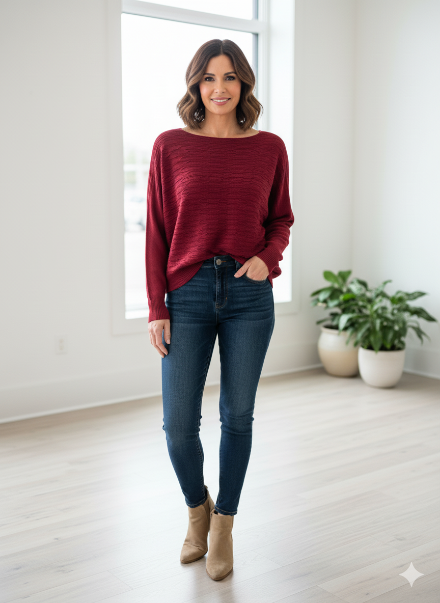 KADOU BOUTIQUE Lingonberry Pullover by Keren Hart — main product shot