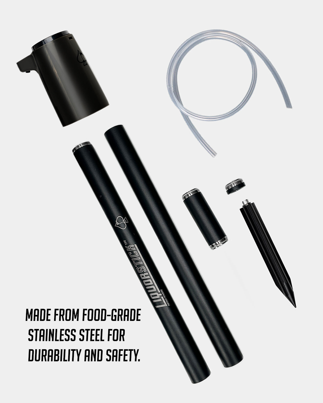 Pins and Aces LiquorStick® 3.0 - Black — side view