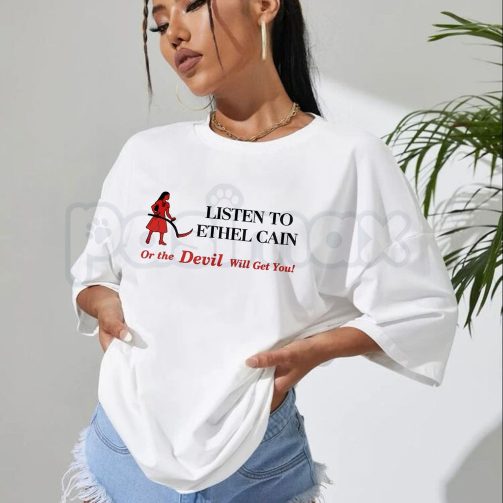 "Listen to Ethel Cain" Indie Music T-Shirt – Alt-Pop Southern Gothic Graphic Tee, Premium 100% Cotton Hayden Silas Anhedönia Fan Top, Soft Lived-In Heavyweight Daughter of Cain Shirt, Made in USA