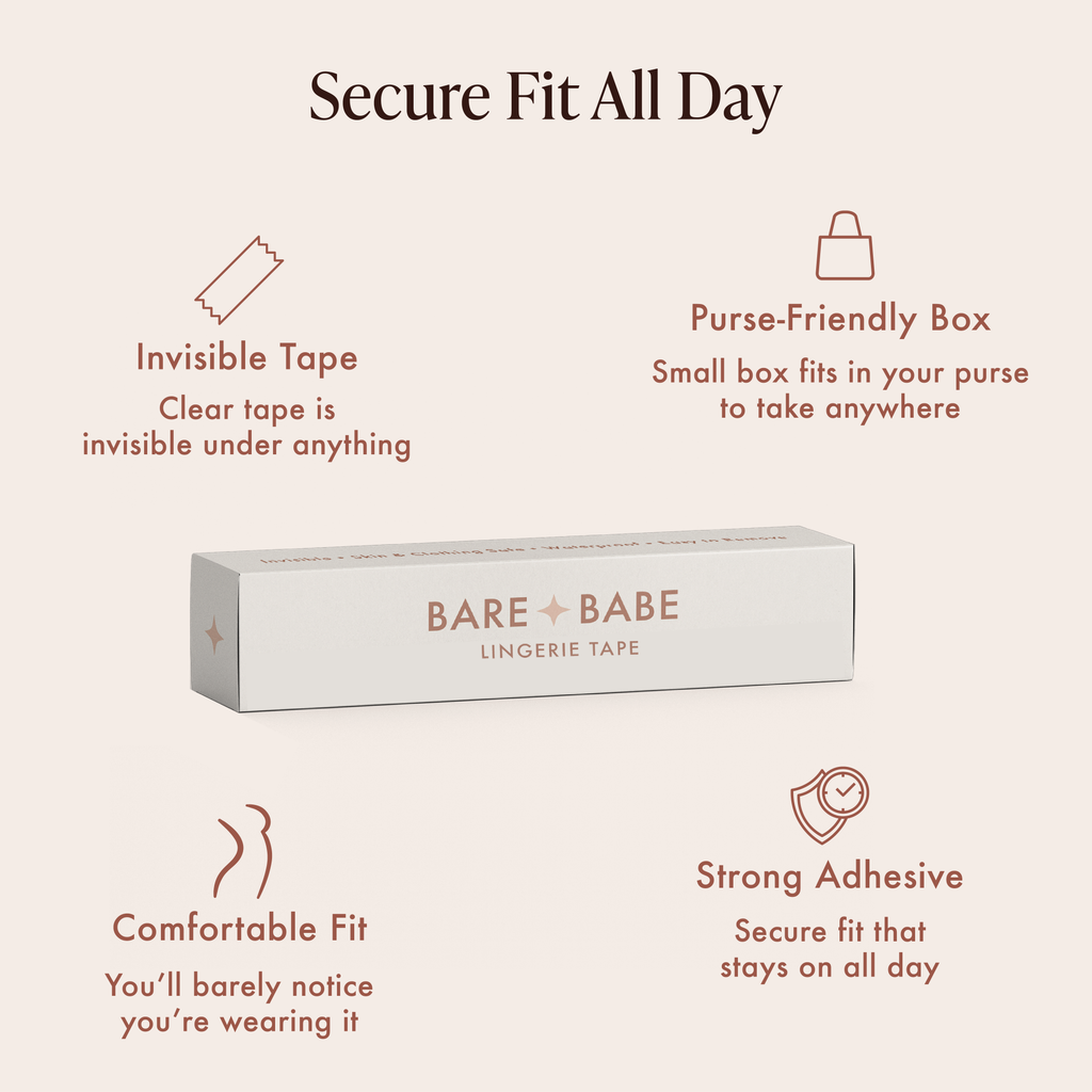 Bare Babe Invisible Lingerie Tape — lifestyle context