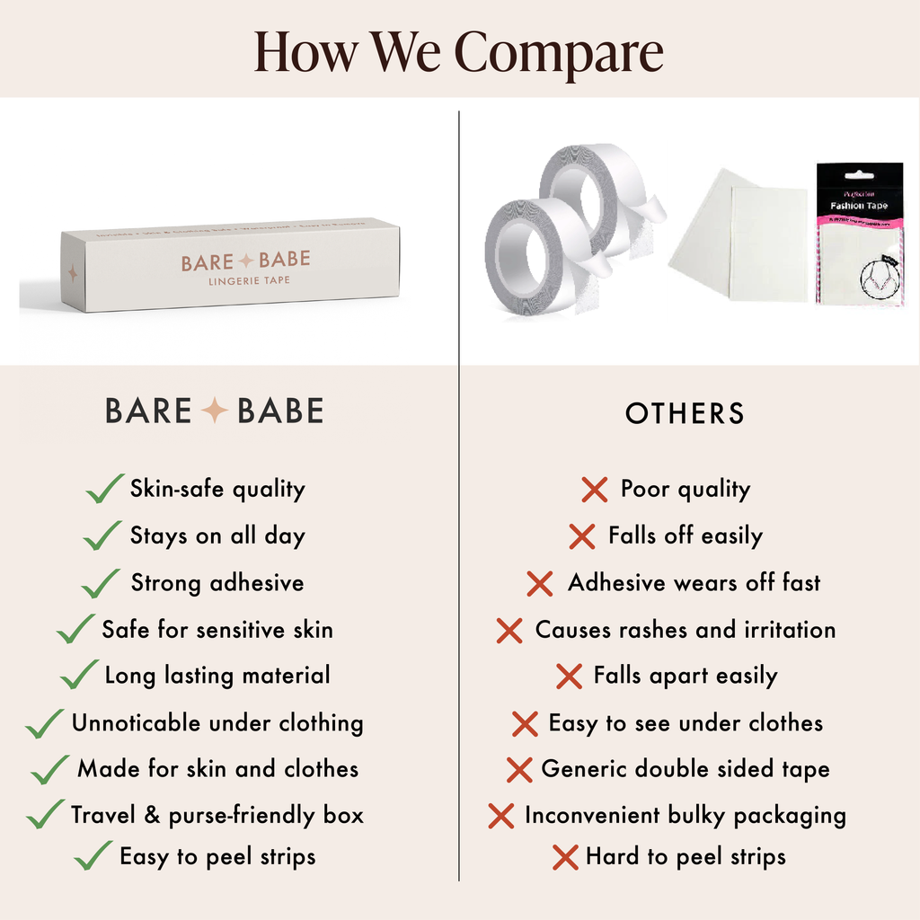 Bare Babe Invisible Lingerie Tape — branding close-up