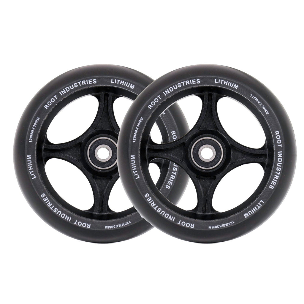 Root Industries Lithium Wheels 120mm - Black (Pair) by Skates USA