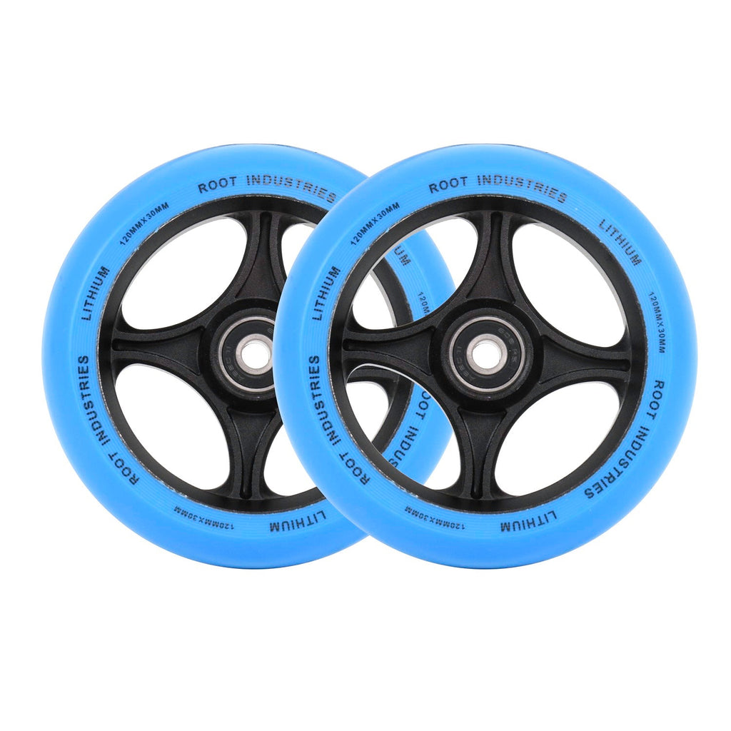 Root Industries Lithium Wheels 120mm - Blue (Pair) by Skates USA