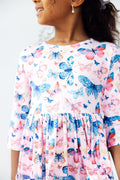 Mila & Rose ® Little Flutters 3/4 Sleeve Pocket Twirl Dress — main product shot