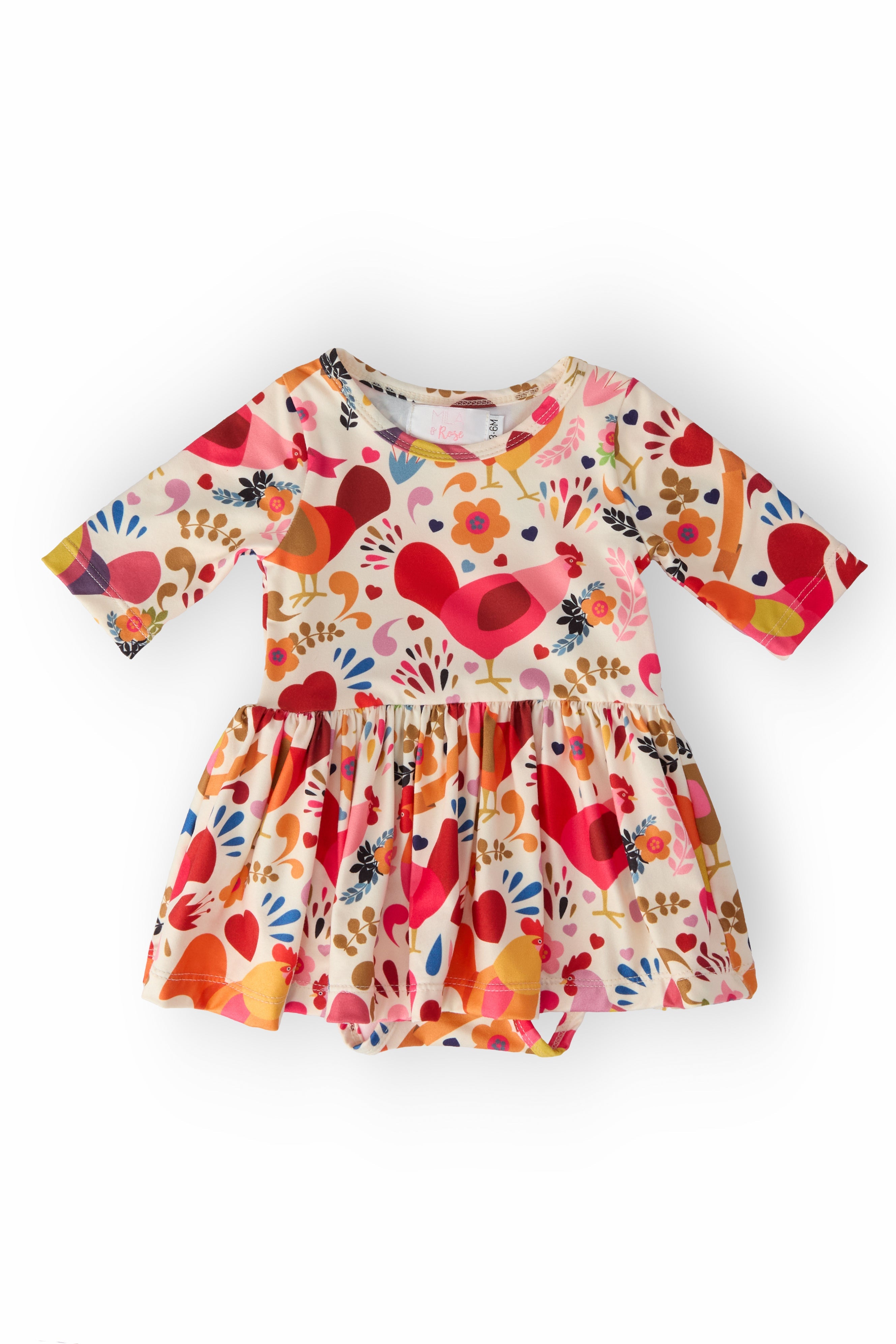 Mila & Rose ® Little Red Hen Twirl Bodysuit — main product shot