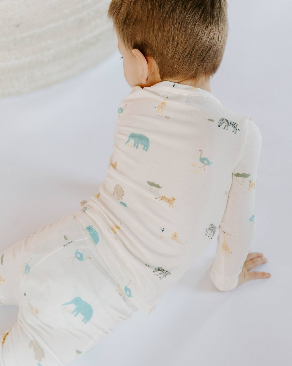 Dear Hayden Toddler Modal Pajama Set in Zoo — main product shot