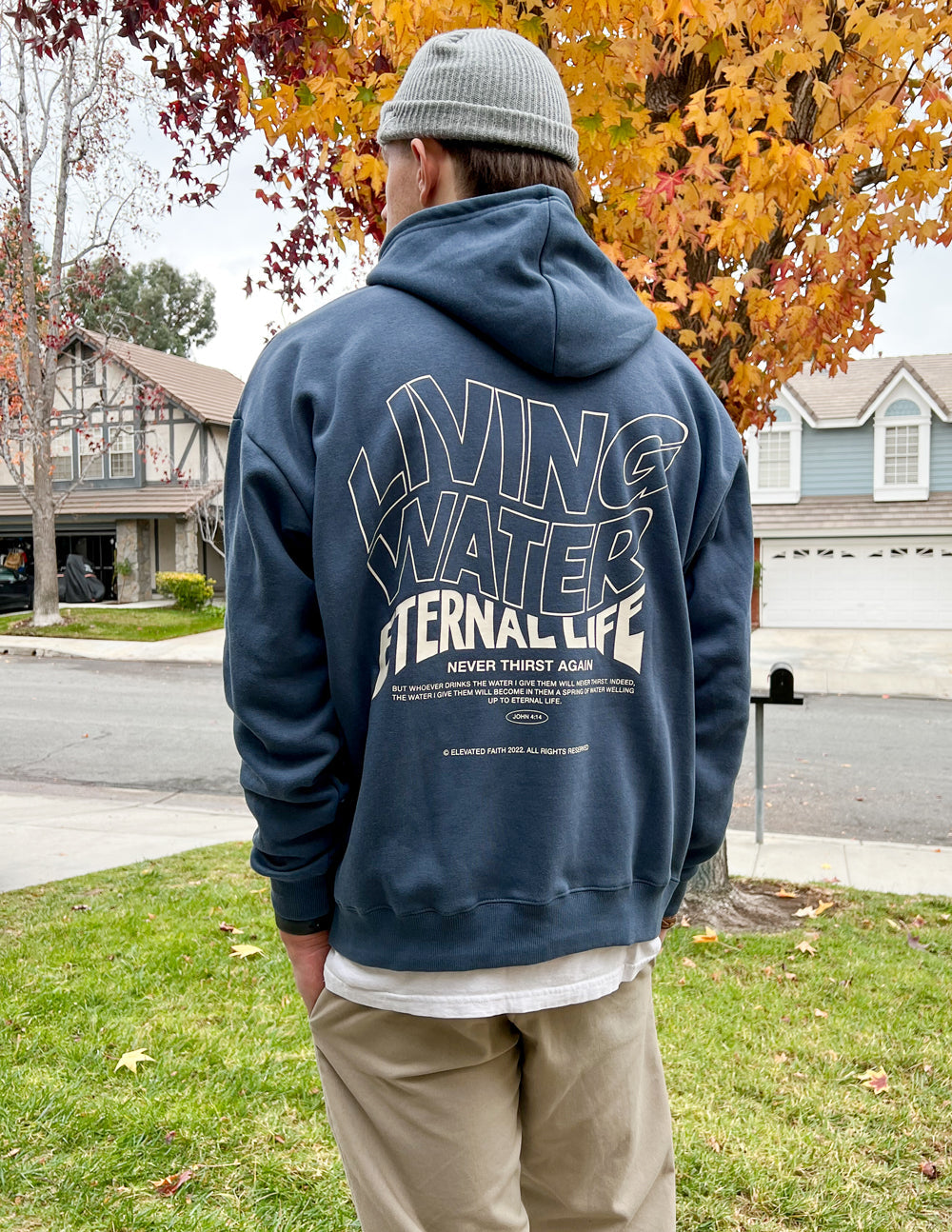 Elevated Faith Living Water Unisex Hoodie — side view